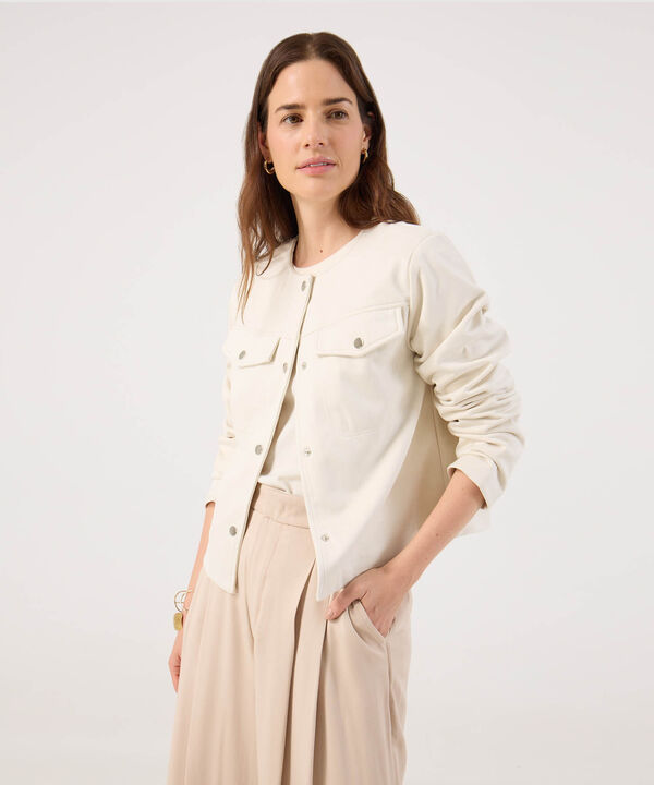 Chaqueta En Suede Unicolor image number null
