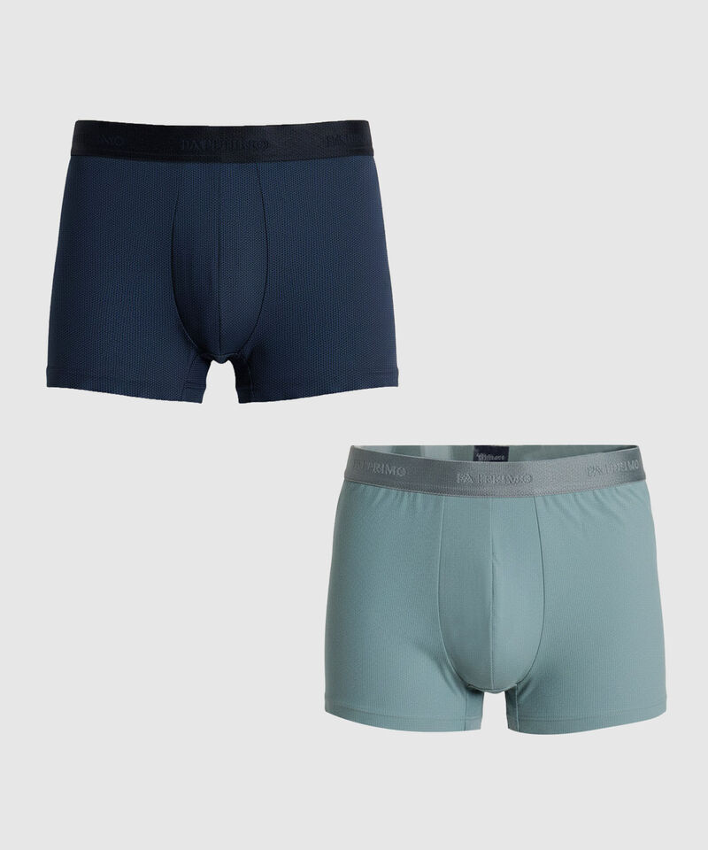 Set X2 B&oacute;xers Largos Con Textura Microperforada Para Hombre
