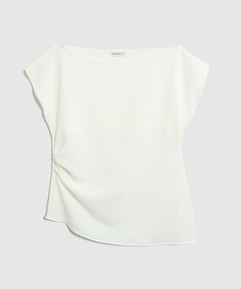 Blusa Unicolor Con Detalle Para Mujer Curvy