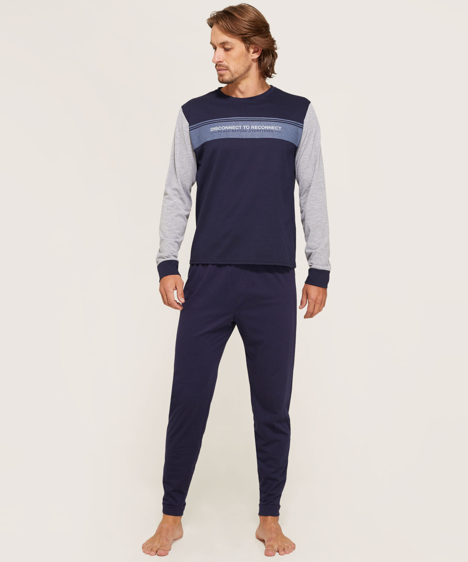 Pijama Camiseta Manga Larga