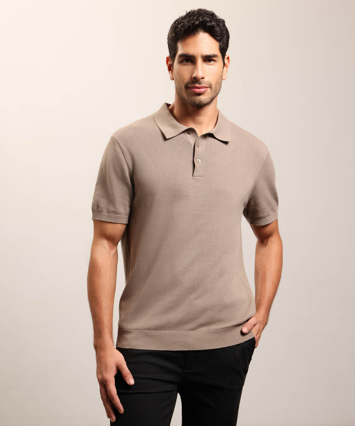 Polo Unicolor Manga Corta 