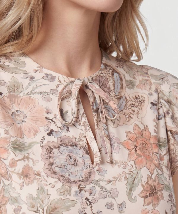 Vestido Largo Estampado Con Volantes Para Mujer