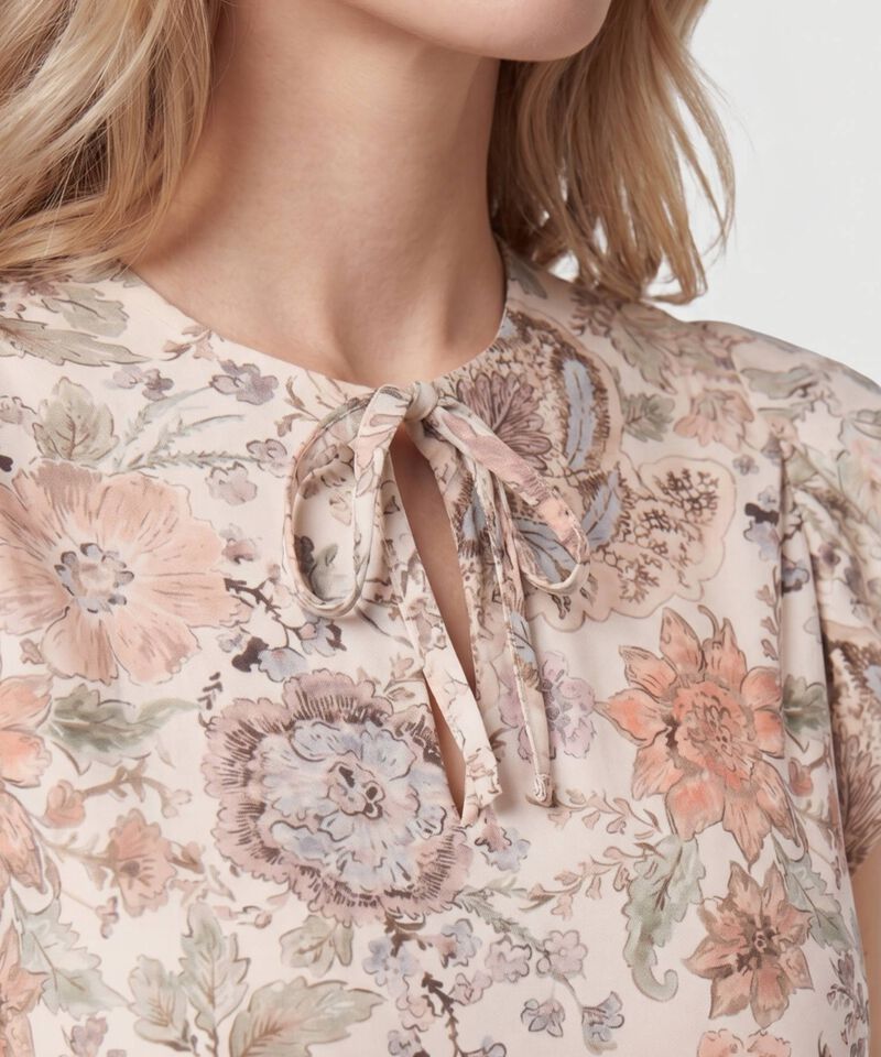 Vestido Largo Estampado Con Volantes Para Mujer