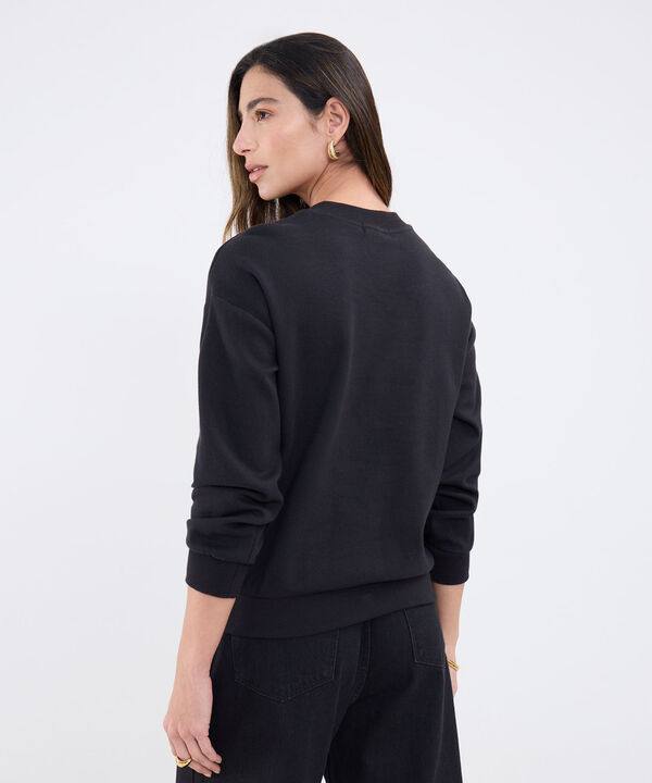 Saco Unicolor Con Bordado