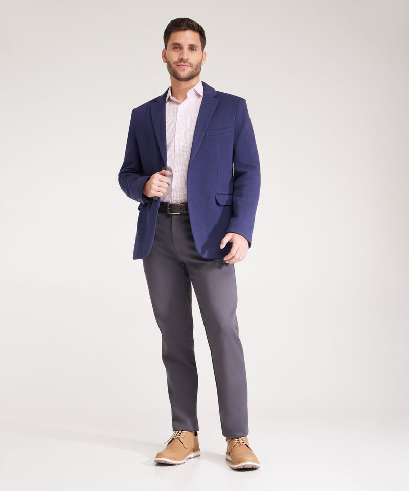 Pantalon Chino Unicolor Con Bolsillos Laterales, Ribetes Traseros Y Silueta Regular