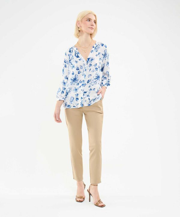 Blusa Estampada Cuello Mao image number null