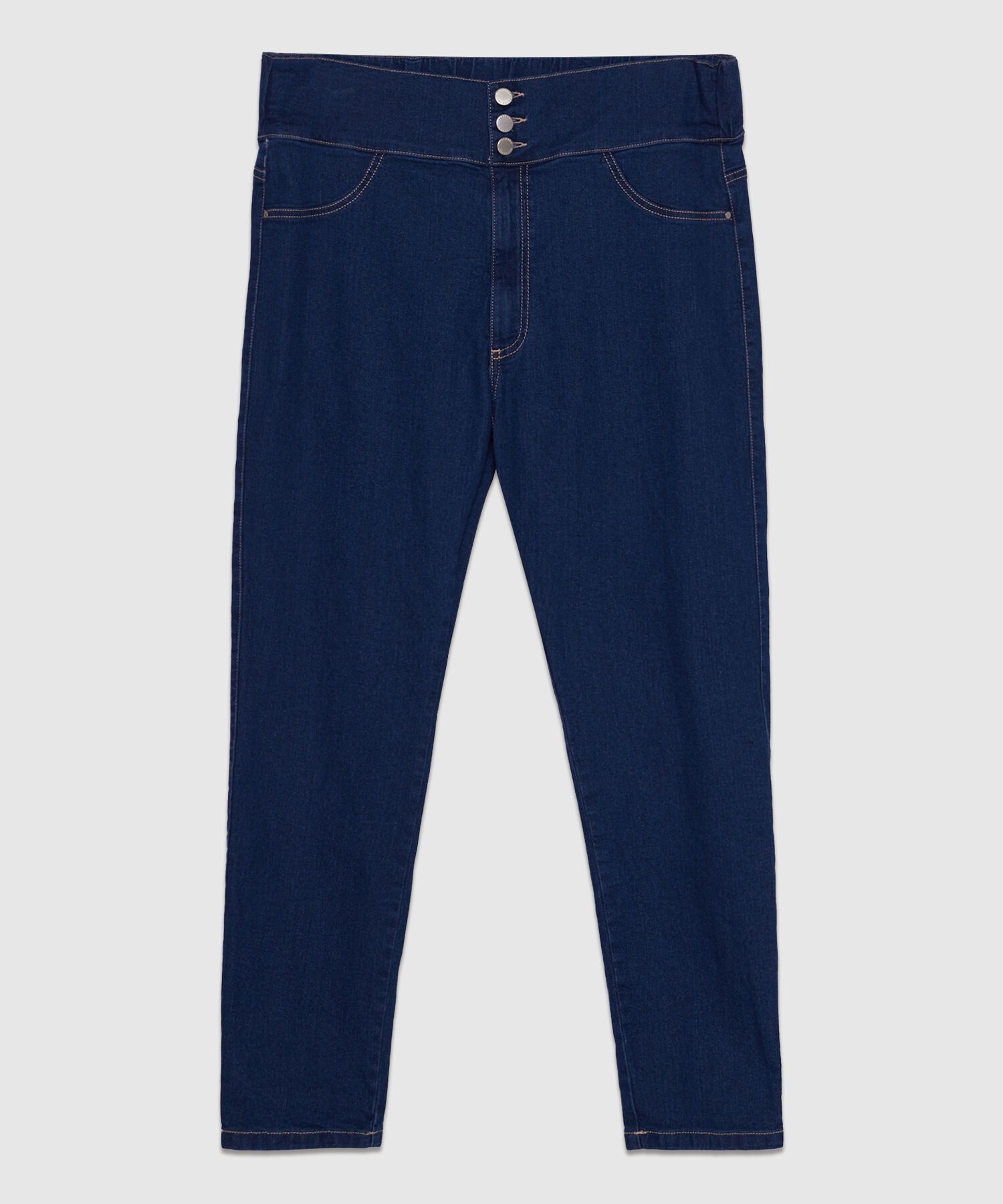 Jeggings Tiro Alto Tono Oscuro
