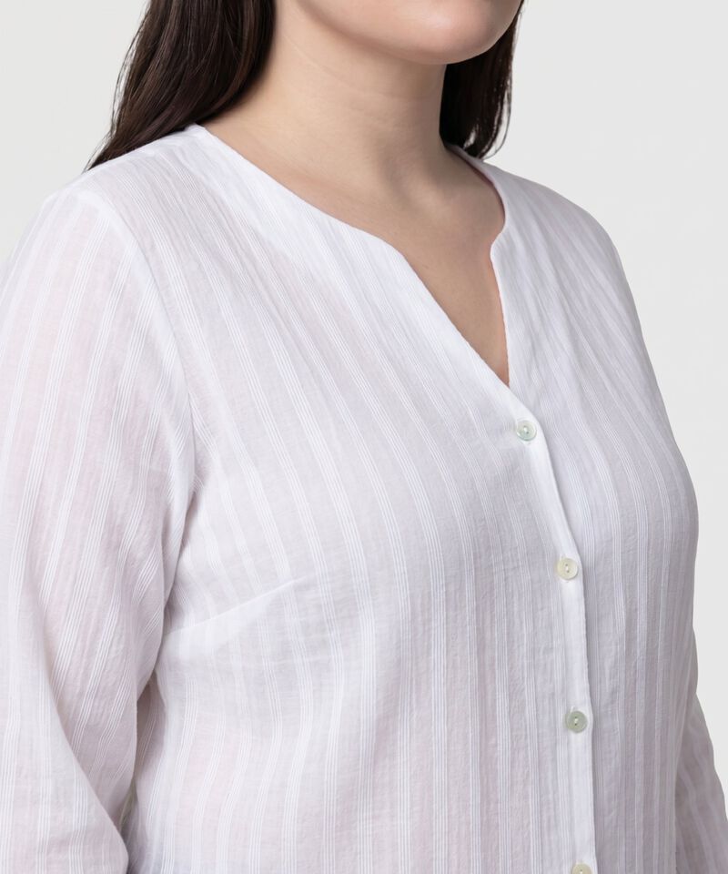 Blusa Botones Manga Larga Mujer Curvy