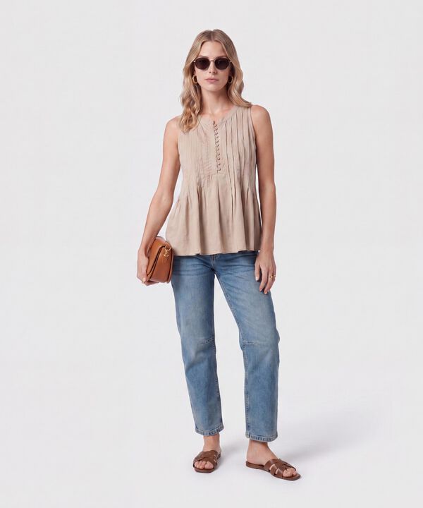 Blusa Con Alforjas Y Bolero Para Mujer