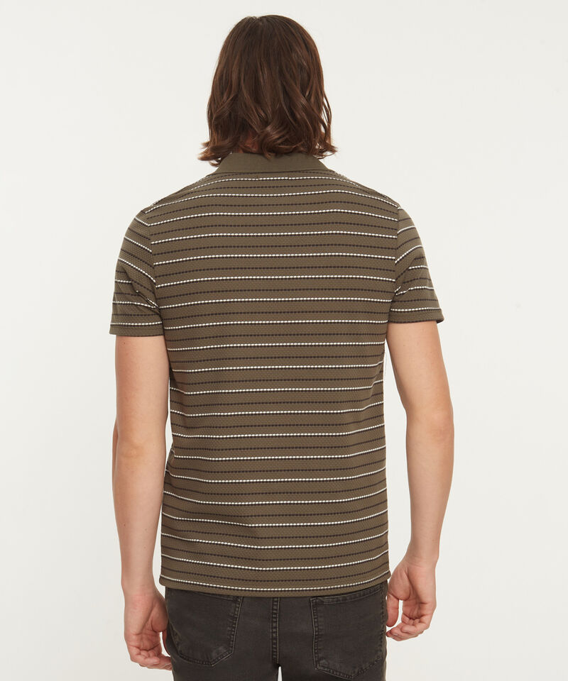 Polo , Cuello Tejido Con Silueta Slim Fit, Safari Soft