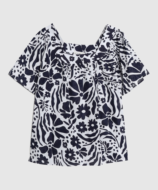 Blusa De Mujer Escote Cuadrado Estampado Floral image number null