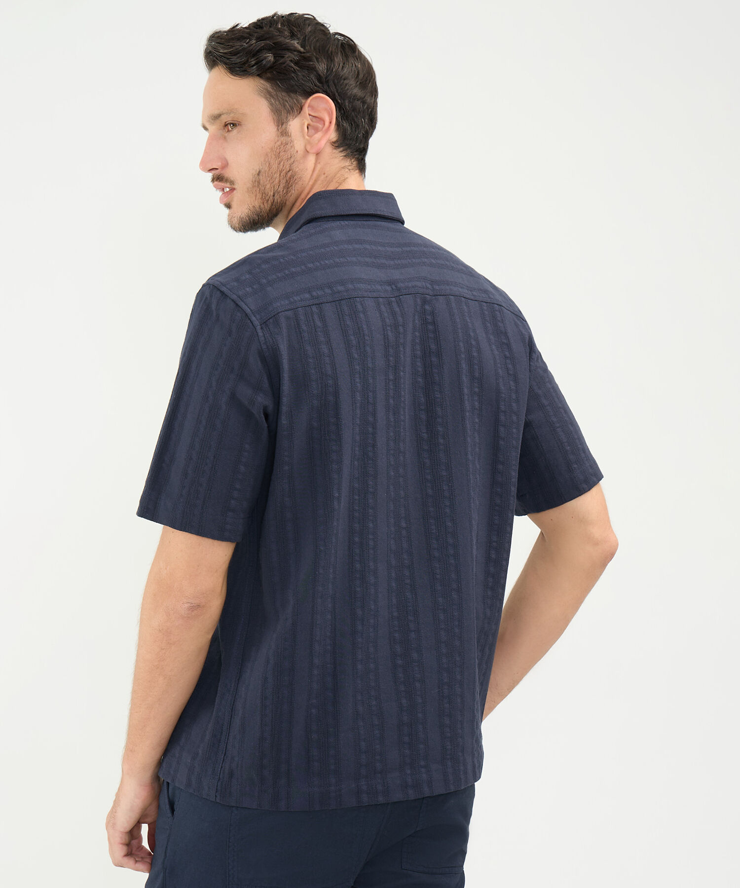 Camisa en Efecto Rústico