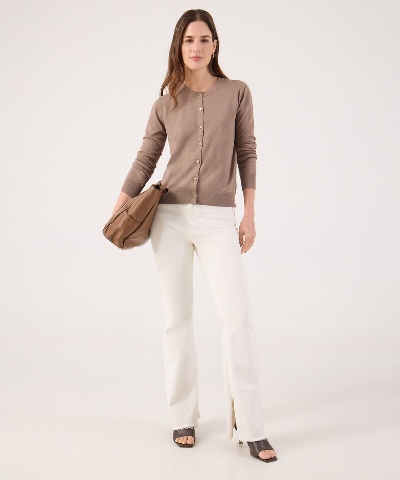 Saco Tipo Cardigan Unicolor 