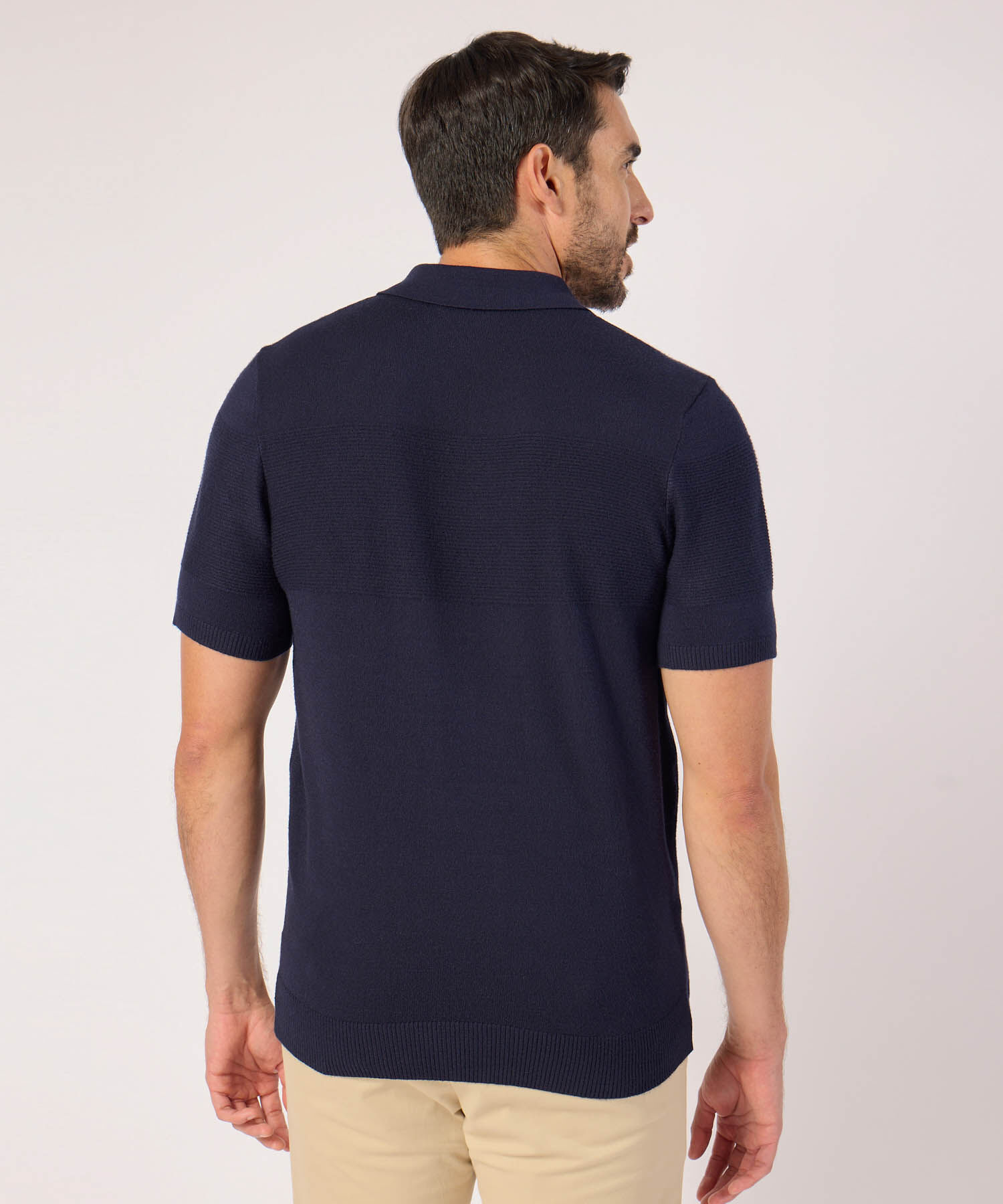 Polo Unicolor Con Cremallera 