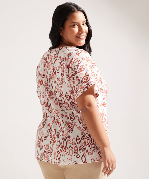 Blusa Estampada en Lino