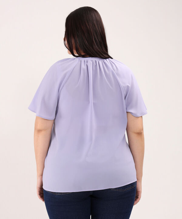 Blusa Unicolor Con Corbata