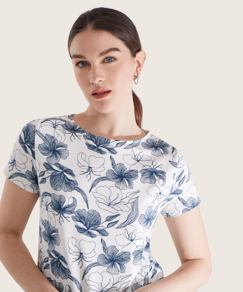 Camiseta Manga Corta Cuello Redondo Estampada