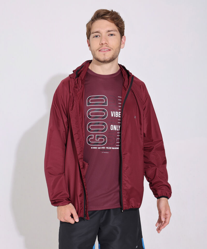 Chaqueta Deportiva Tejido Plano Unicolor, Manga Ranglan