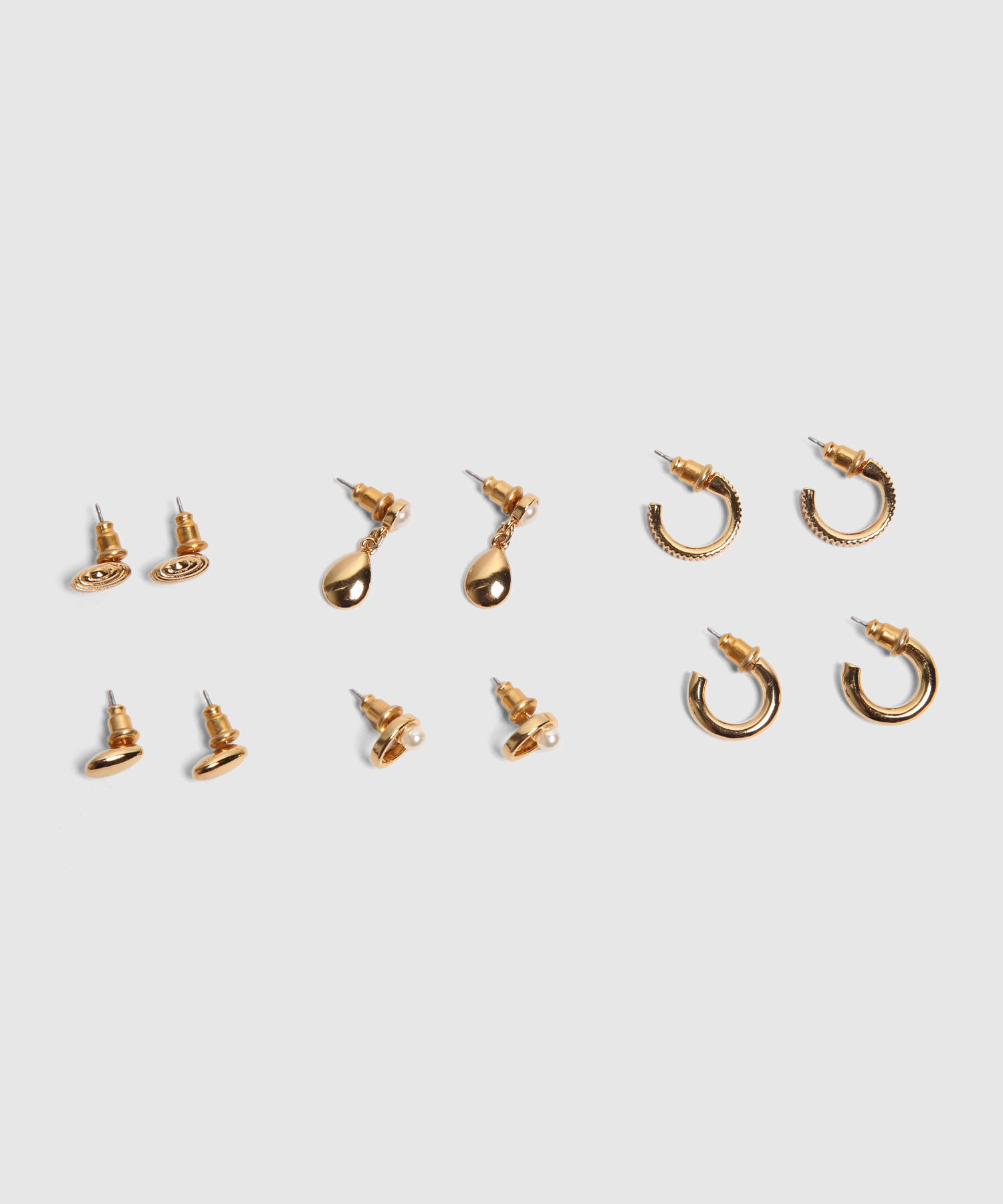 Set X6 Aretes Dorados 