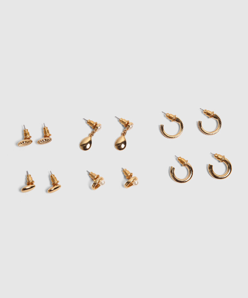 Set X6 Aretes Dorados 