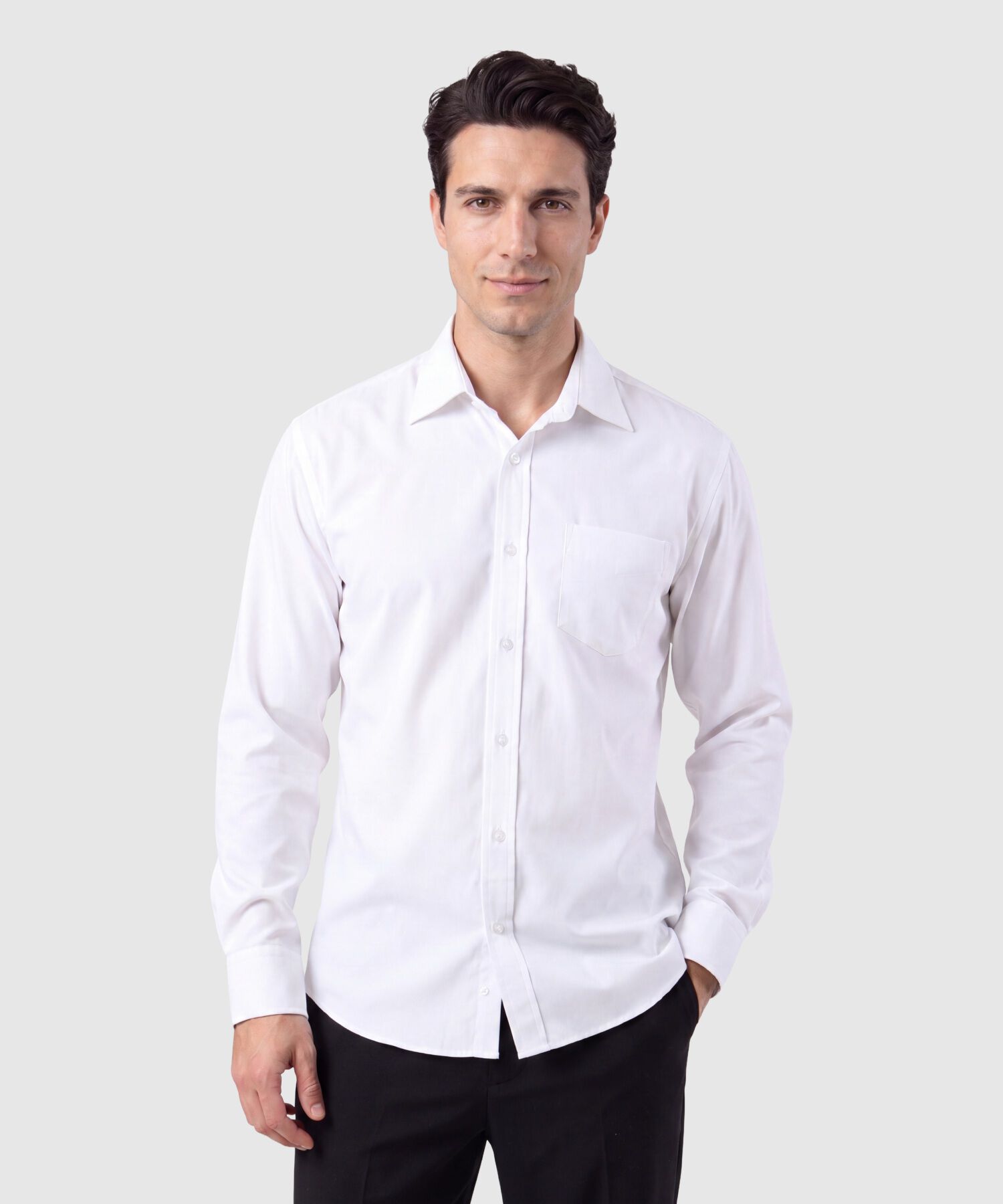 Camisa Manga Larga Formal Para Hombre