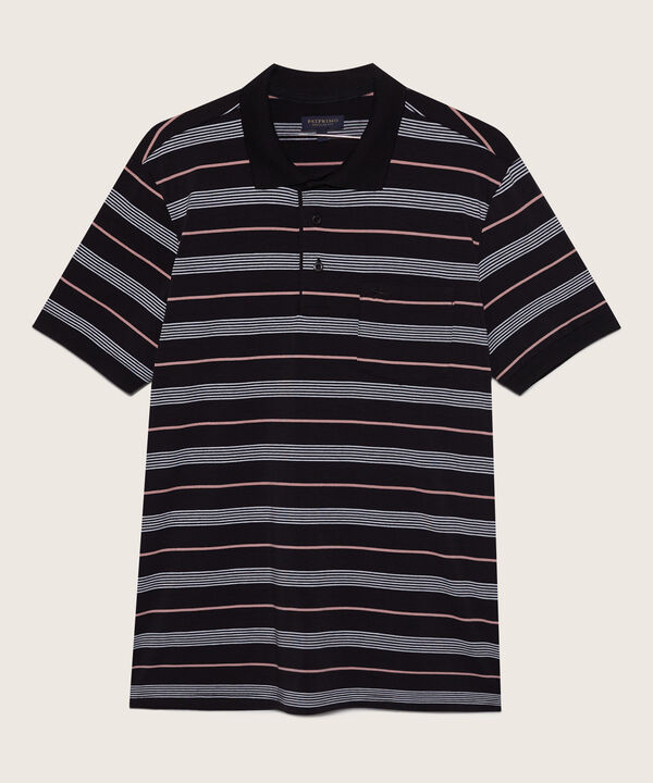 Polo Cuello Y Puños Tejidos Con Bolsillo, Jersey Preteñido, Silueta Regular Fit