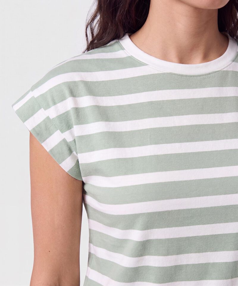 Camiseta Con Hombro Estructurado Mujer