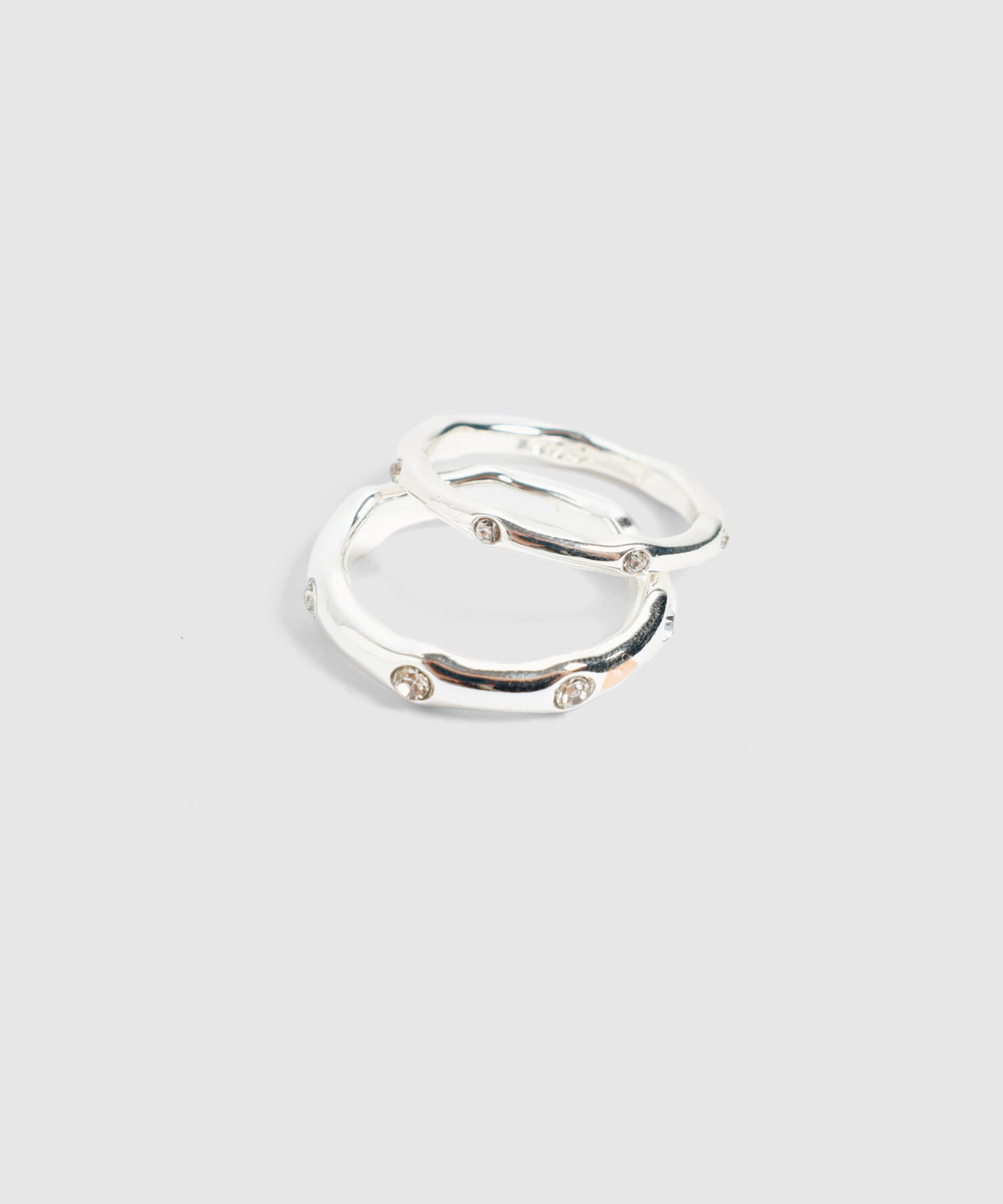Set x2 Anillos Con Piedras Para Mujer