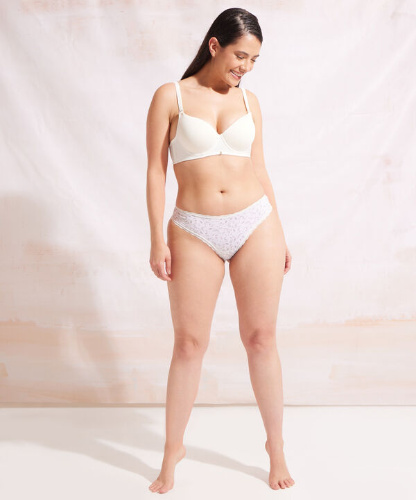 Panty Estampado Microfibra Posterior En Encaje