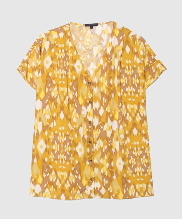 Blusa Estampada con Escote en v