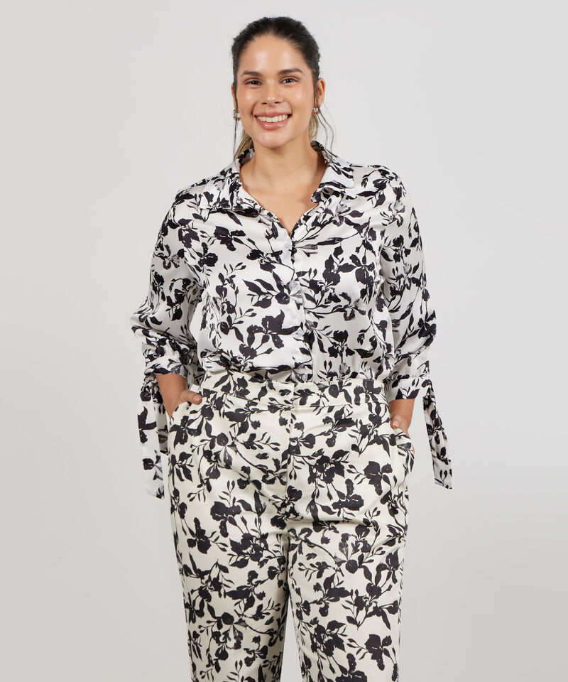 Camisa Manga 3/4 Con Amarre