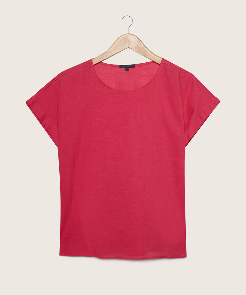 Blusa Manga Corta Corrida Unicolor