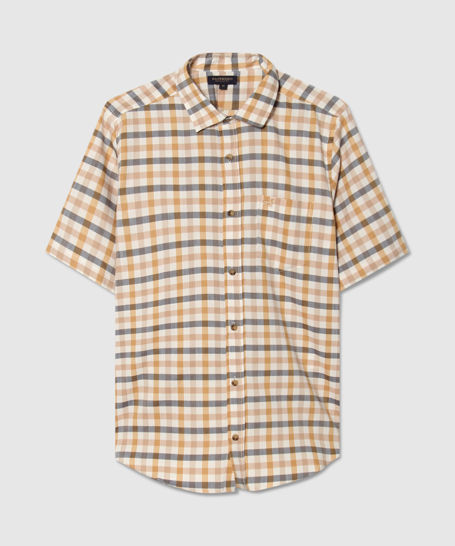 Camisa Manga Corta Con Bolsillo Y Silueta Regular Fit, Magia En El Caribe