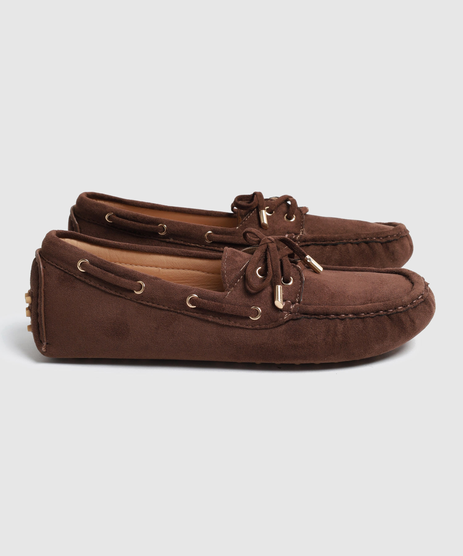 Mocas&iacute;n De Gamuza Con Lazo Para Mujer