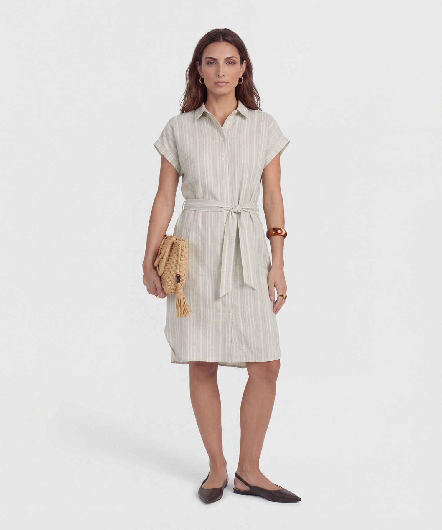 Vestido Camisero con Cintur&oacute;n para Mujer