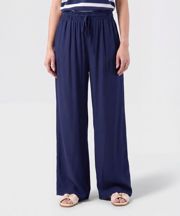 Pantal&oacute;n De Bota Ancha Con Cord&oacute;n Para Mujer
