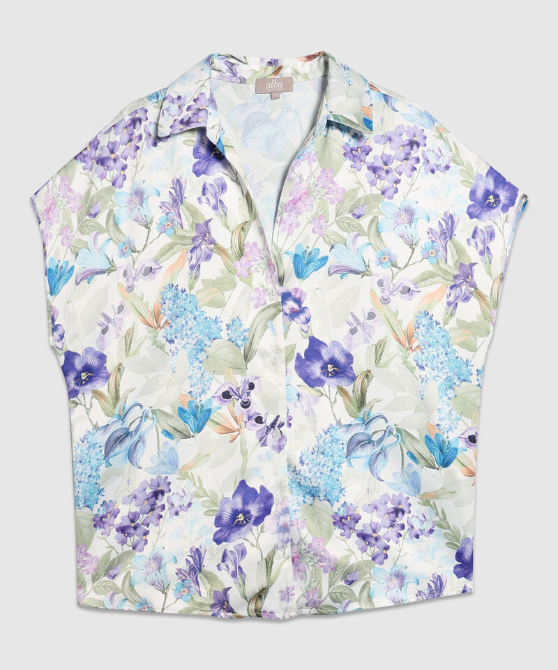 Camisa Estampada Cuello Resort