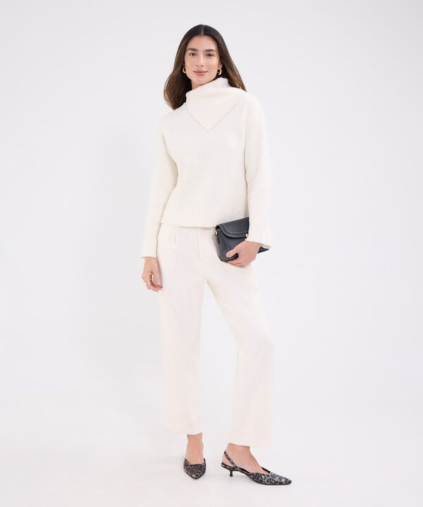 Saco cuello alto asimetrico para mujer image number null