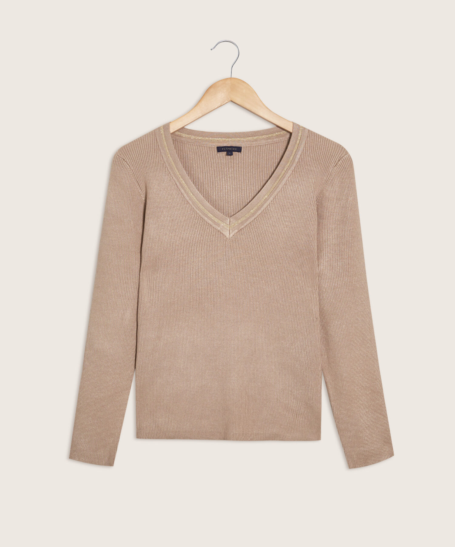 Saco Tejido Cuello En V Para Mujer