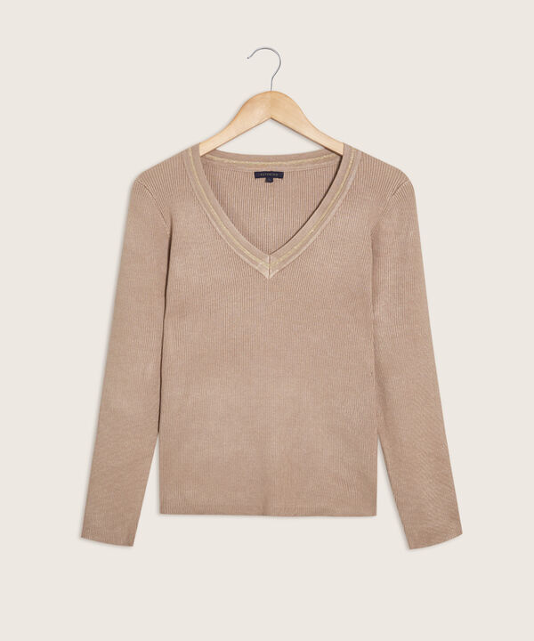 Saco Tejido Cuello En V Para Mujer