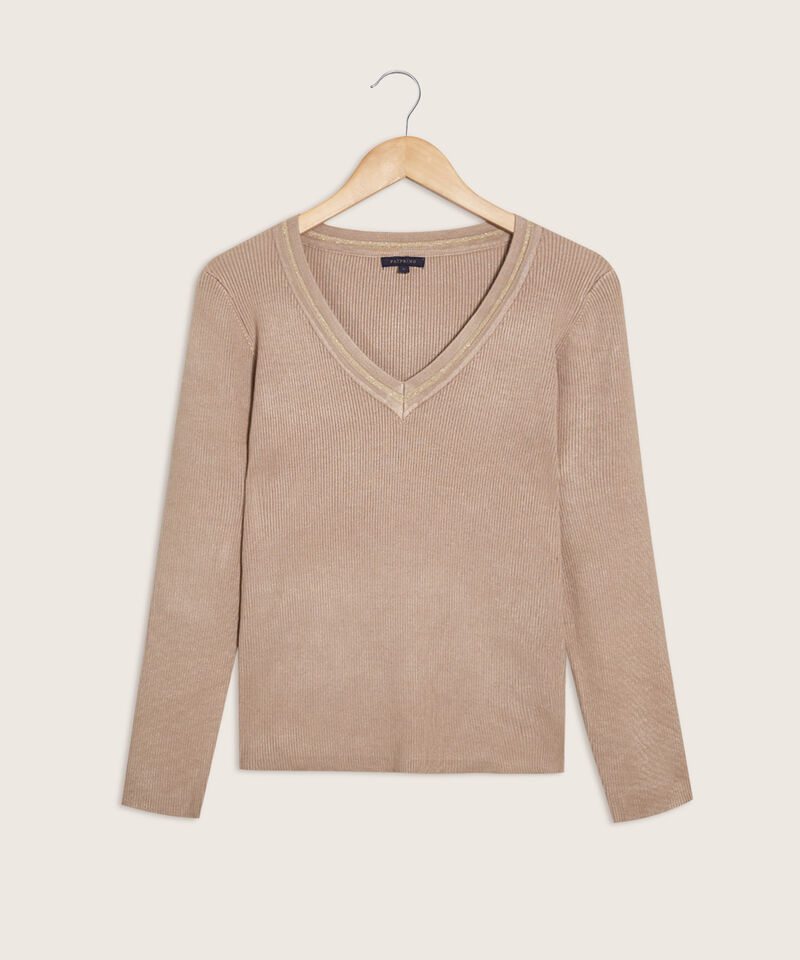 Saco Tejido Cuello En V Para Mujer