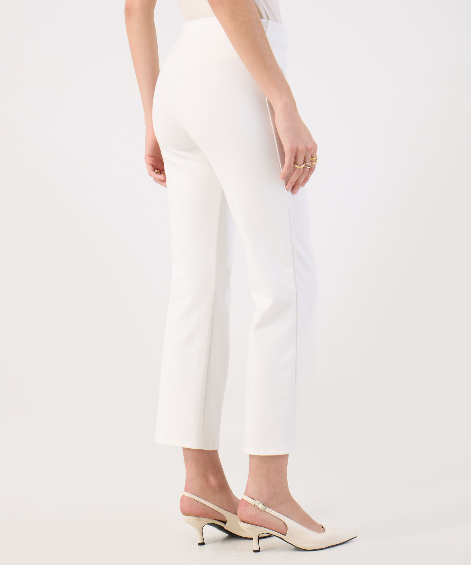 Pantal&oacute;n Para Mujer Tobillero Liso Pretina Ancha