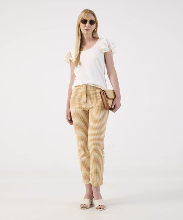 Blusa Para Mujer con Hombros con Volantes image number null