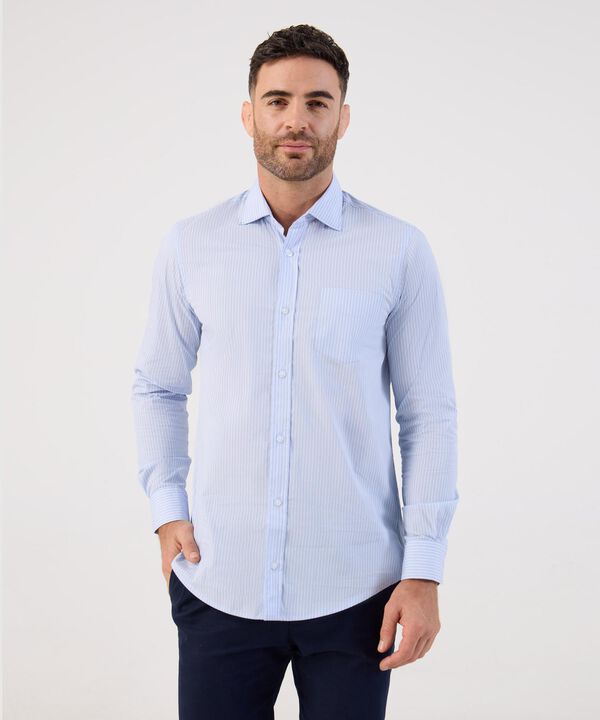 Camisa de Rayas Manga Larga para Hombre image number null