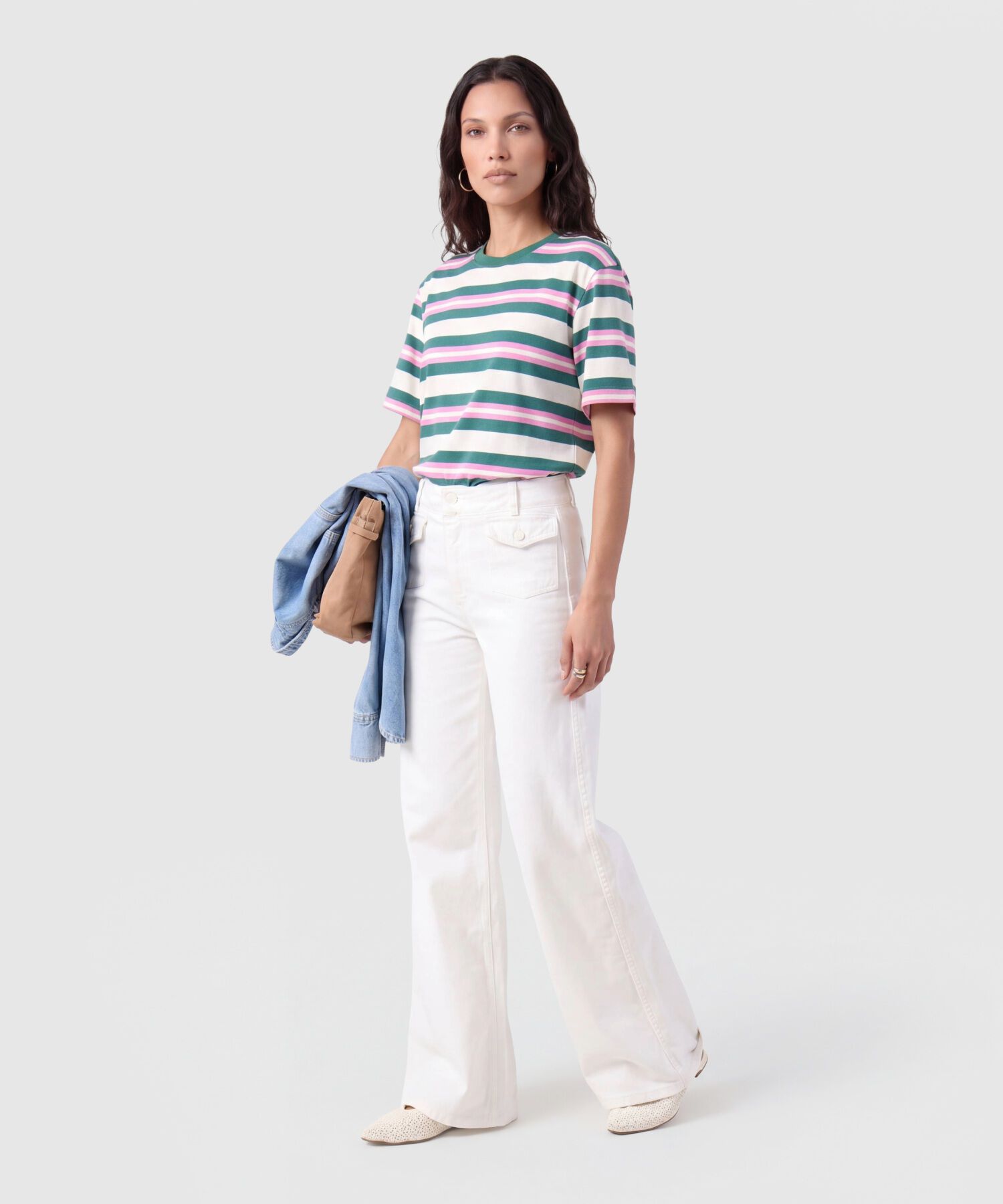 Jean Wide Leg Tiro Alto Para Mujer