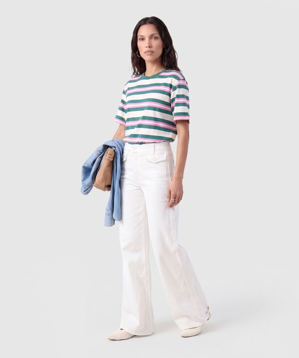 Jean Wide Leg Tiro Alto Para Mujer
