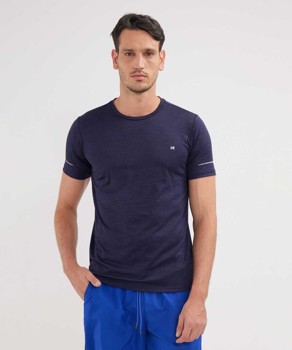 Camiseta Para Hombre De Dise&ntilde;o Deportivo, Cuello Redondo, Manga Corta