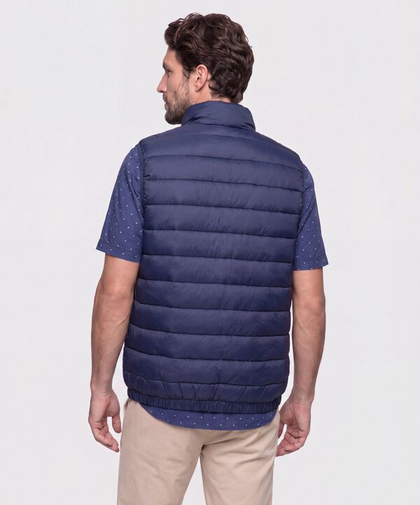 Chaleco Acolchado Cuello Alto Para Hombre
