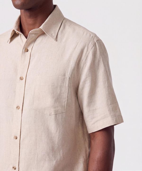 Camisa Guayabera De Manga Corta Hombre