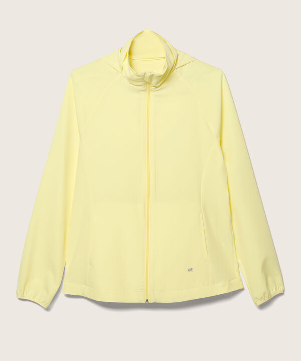 Chaqueta Deportiva Unicolor Manga Rangland, Cuello Alto Con Capota Desplegable Funcional, Bolsillos Y Elástico En Puños,  Team Player